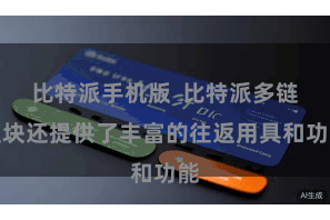 比特派手机版  比特派多链版块还提供了丰富的往返用具和功能