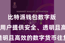 比特派钱包数字版  旨在为用户提供安全、透明且高效的数字货币往复平台